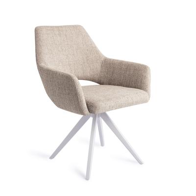 Jesper Home Eetkamerstoel 'Yanai' Turn White, Draaibaar, kleur Biscuit Beach