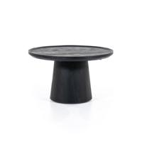 Eleonora Ronde Salontafel 'Ron' Mangohout, kleur Zwart, 66cm - thumbnail