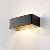 Artdelight Design wandlampMainz rechthoek zwart goud - WL MAINZ ZW-MG - thumbnail