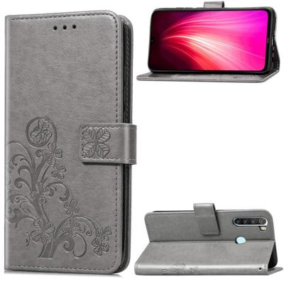 Voor Xiaomi Redmi Note 8 4-blad clasp reliëf gesp mobiele telefoon bescherming lederen draagtas met Lanyard & Card slot & portemonnee & beugel functi