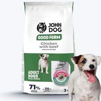 JOHN DOG Good Form Small breeds Chicken with beef - droog hondenvoer - 3kg - thumbnail
