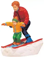 Kerstfiguur Father & son skiing LEMAX - Lemax - thumbnail