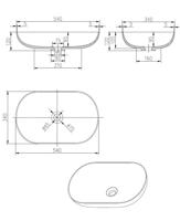 Best Design Waskom Opbouw 54x34x12 cm Resin Transparant Emerald Groen - thumbnail