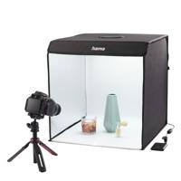 Hama ToGo Opvouwbare Mini Fotostudio + LED-Ringlamp 50x50 cm Zwart/Wit - thumbnail
