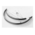 Spatbordset 28" 45 mm kunststof compleet met stangenset - mat zwart - thumbnail