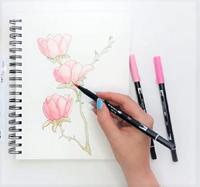 Fineliner Sakura Pigma Micron ass + brushpen zwart | 6 stuks - thumbnail