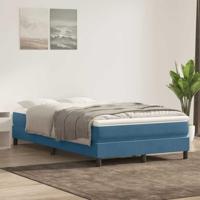 Boxspring zonder matras fluweel donkerblauw 120x210 cm - thumbnail