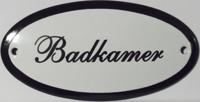 Emaille deurbordje Badkamer ovaal - thumbnail
