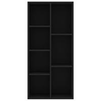 Boekenkast 50x25x106 cm bewerkt hout zwart - thumbnail
