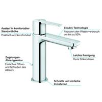 GROHE Lineare New waterbesparende wastafelkraan S-size met waste chroom 32114001 - thumbnail
