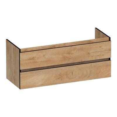 Brauer Joy Edge - Onderkast - 120 cm - met 2 Softclose Lades Greeploos en 2 Sifon Uitsparingen - Forest Tan