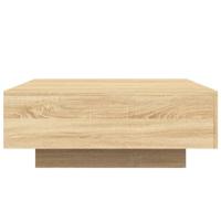 Salontafel met LED-verlichting 80x80x31 cm sonoma eikenkleurig - thumbnail
