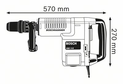 Bosch Professional GSH 11 E Breekhamer SDS MAX 16,8J 1500W - 0611316703