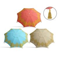 Parasol Franjes Ø 180 cm Oxford stoffen - thumbnail