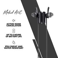 Skullcandy Methode Draadloze ruisonderdrukking, bluetooth-microfoon, 8 uur batterij, Secure FitFin gels, IPX4 zweet/waterbestendig, zwart/grijs - thumbnail