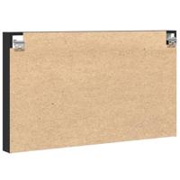 Vitrinekast 100x8,5x58 cm bewerkt hout zwart - thumbnail