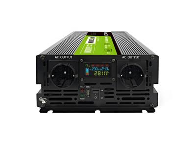 Green Cell Przetwornica napicia PowerInverter LCD 24 V 3000W/60000W Przetwornica samochodowa z wywietlaczem - czysty sinus netvoeding & inverter Auto Zwart Green Cell Przetwornica napicia PowerInverter LCD 24 V 3000W/60000W Przetwornica samochodowa z wywietlaczem - czysty sinus netvoeding & inverter Auto Zwart