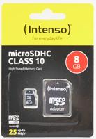 Intenso High Performance microSDHC-kaart 8 GB Class 10 Incl. SD-adapter - thumbnail