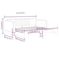 Slaapbank met onderschuifbed 100x200 cm fluweel geel - thumbnail