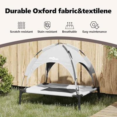 VidaXL Hondenbed zilvergrijs 76 x 62 x 70,5 cm staal VidaXL Hondenbed zilvergrijs 76 x 62 x 70,5 cm staal