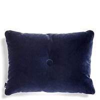 HAY Dot Cushion 1 Knoop Velours Kussen - Marineblauw - thumbnail