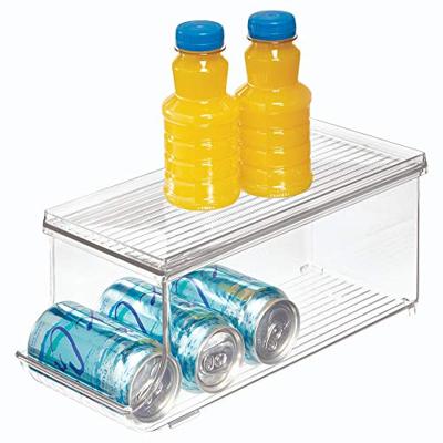 iDesign - Koelkast Organizer voor Blikjes, Met Deksel, 14.6 x 34.9 x 1