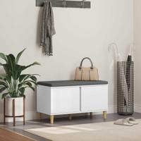 Halbank met kussen met opslag met de deur Wit 60 x 38 x 46 cm - thumbnail