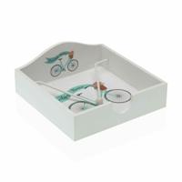 Servethouder Versa Hout 18 x 7 x 18 cm Fiets - thumbnail
