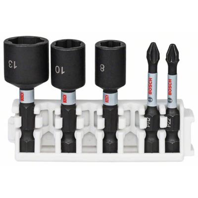 Bosch Professional PRO Impact Dopsleutel-& bitset 5-delig - 2608522350 Bosch Professional PRO Impact Dopsleutel-& bitset 5-delig - 2608522350