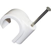 TRU COMPONENTS 523532 Spijkerclip 1571797 Bundel-Ø (bereik) 20 mm (max) Wit (mat) 100 stuk(s) - thumbnail