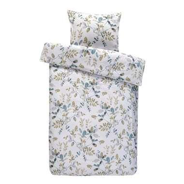 Dekbedovertrek Carlijn botanisch - wit/groen - 140x200/220 cm
