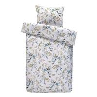 Dekbedovertrek Carlijn botanisch - wit/groen - 140x200/220 cm - thumbnail