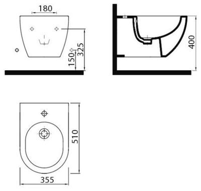 Bidet Boss & Wessing Iegol Keramiek Glanzend Wit Boss & Wessing