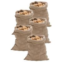 VidaXL Jutezakken 5 stuks 220 g/m² 60x105 cm 100% jute - thumbnail