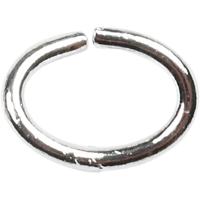 Creativ Company Ring, ovaal, dikte 1 mm, verzilverd, 40 stuk/ 1 doos - thumbnail