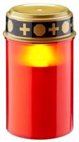 Enzo led rouwlicht | 12cm met timer | rood (excl. 2xc batterij) | herinneringslicht | graflicht | rouwlicht - 5099410 - thumbnail