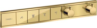 Hansgrohe RainSelect thermostaat inbouw voor 4 functies, Polished Gold Optic Hansgrohe RainSelect thermostaat inbouw voor 4 functies, Polished Gold Optic