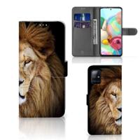 Samsung Galaxy A71 Telefoonhoesje met Pasjes Leeuw - thumbnail