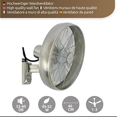 Lucci AIR BC Wandventilator 50 W (Ø x h) 410 mm x 460 mm Chroom Zwenkbaar Lucci AIR BC Wandventilator 50 W (Ø x h) 410 mm x 460 mm Chroom Zwenkbaar