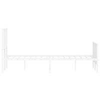 Bedframe met hoofd- en voeteneindemetaal wit 120x200 cm - thumbnail