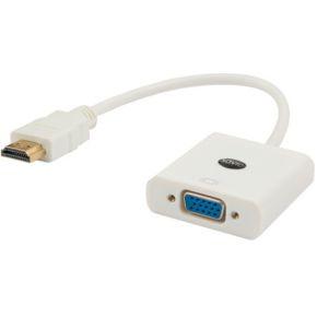Savio CL-27 video kabel adapter 0,2 m VGA (D-Sub) HDMI Type A (Standaard) Wit