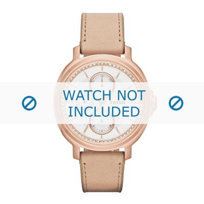 Horlogeband Fossil ES3358 Leder Beige 18mm Horlogeband Fossil ES3358 Leder Beige 18mm