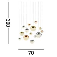 Searchlight Grote hanglampPlanets 70cm - 14-lichts - 4514-14 - thumbnail