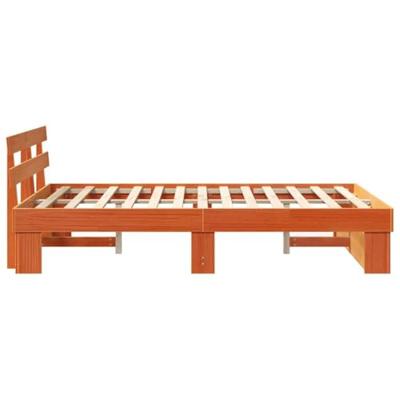 Bedframe Wasbruin 135 x 190 cm Massief grenenhout