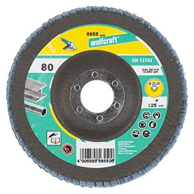 Wolfcraft Slijplamellenschijf | Ø125mm | 80 | 1 stuk - 5655000 Wolfcraft Slijplamellenschijf | Ø125mm | 80 | 1 stuk - 5655000