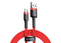 Baseus Cafule USB-kabel USB 2.0 0,5 m USB A USB C Rood - thumbnail