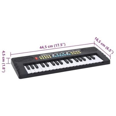 VidaXL Piano elektrisch toetsenbord met 37 toetsen en microfoon VidaXL Piano elektrisch toetsenbord met 37 toetsen en microfoon