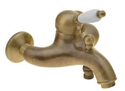 Opbouw Badkraan Sapho Kirké Mengkraan Retro Wit 1-hendel 11.5 cm Brons