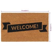 VidaXL Deurmat 45x75 cm getufte kokosvezel naturel - thumbnail