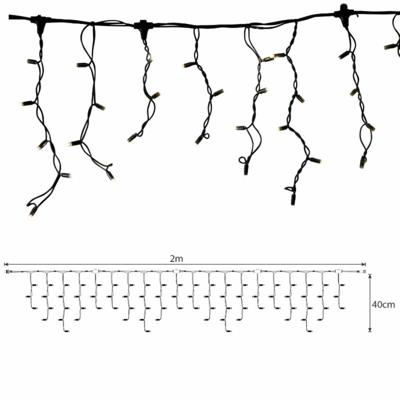 LED gordijn 2x0.4M 72/4 LED lampjes op een wit koppelbaar snoer 3000K warm wit & warm wit twinkel LED gordijn 2x0.4M 72/4 LED lampjes op een wit koppelbaar snoer 3000K warm wit & warm wit twinkel